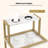 Utility Cart with Hair Dryer Holder and Locking Wheels, Metal Frame