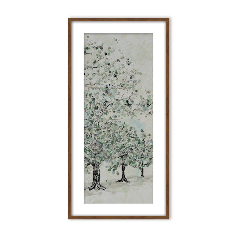 Nature Inspired "Dappled Canopy" Canvas Wall Art By , 24" H x 12" W, Framed Matted Print, Beige