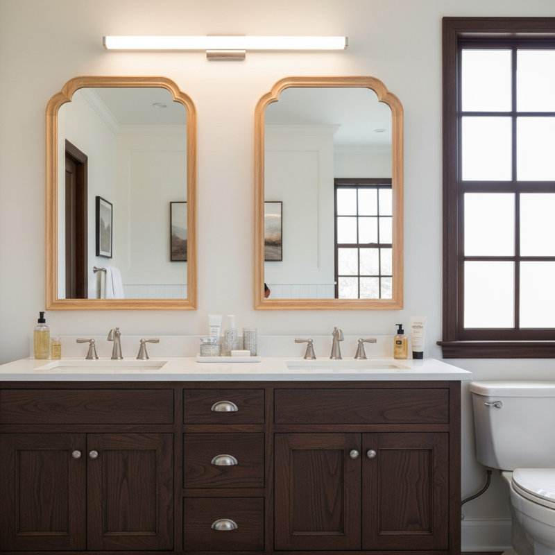 Miroir d'appoint 20 po x 30 po, Bois naturel