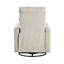 Fauteuil inclinable contemporain pivotant confort à mouvement coulissant, mobilier de salon en tissu de chenille de quartz luxueux 1 pièce