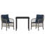  Garden Dining Set With Cushion Grey And Black Rattan Furniture Outdoor