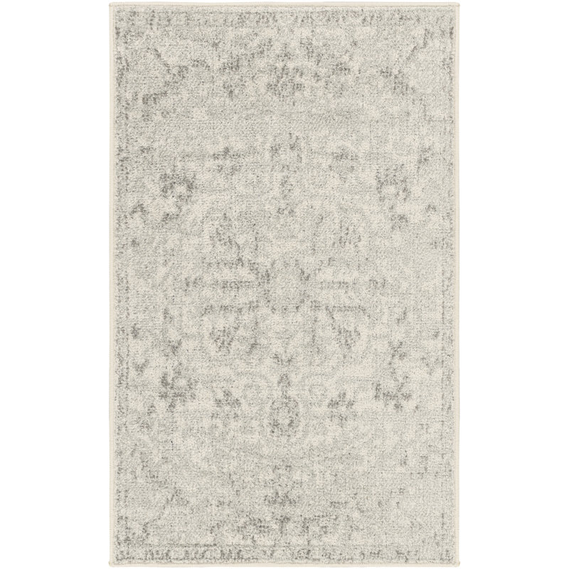 Machine Woven Beige/Black/Grey Indoor Rug, Rectangle 60 x 90 cm