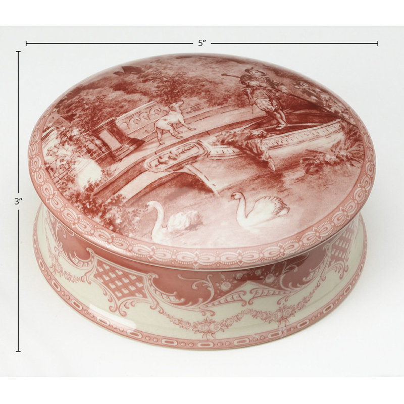 Boîte décorative ronde en porcelaine