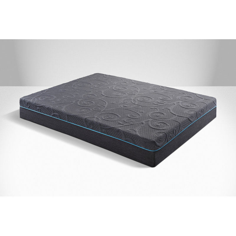Grand matelas hybride en mousse viscoélastique imprégnée de gel de 8 po avec 588 ressorts Shad, certifié CertiPUR-US, Grand