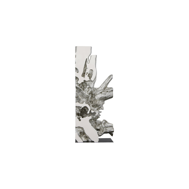 Sculpture Freeform en résine feuille d'argent