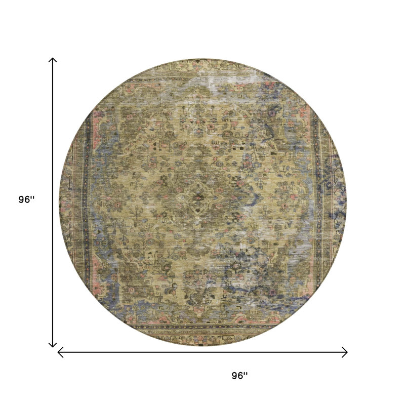 Tapis rond d'intérieur 8 po