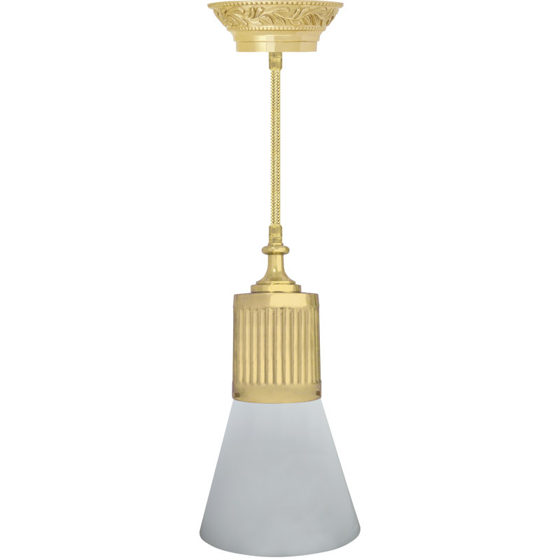 Escanaba 1 - Light LED Bell Pendant, Bright Gold