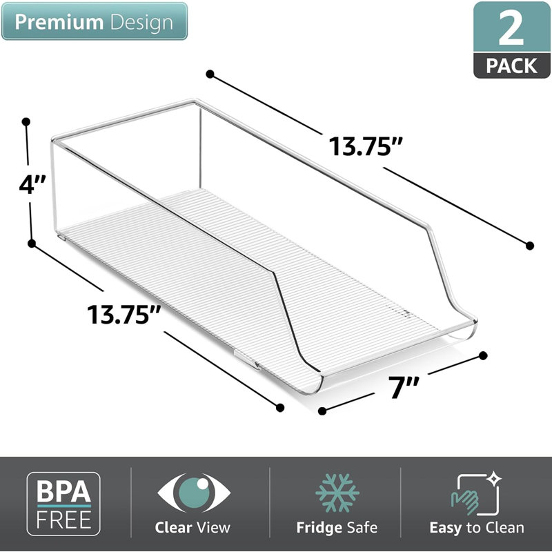  Ensemble de 2 boîtes de rangement transparentes en acrylique transparent pour 12 boîtes
