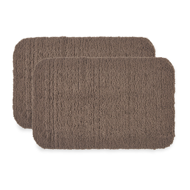 Alheid Rectangle Bath Mat, Chocolate