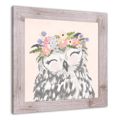 " Owl With Flowers "