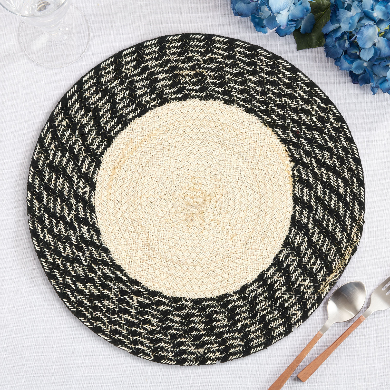 Owens Collection Owens Cotton Placemat, Black