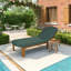 Chaise longue d'extérieur en bois d'acacia Kiren avec dossier inclinable à 3 positions-129155634