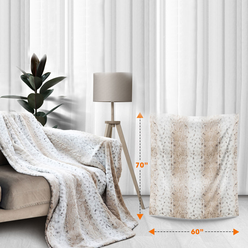 Hand Woven Throw Blanket, 60" W x 70" L