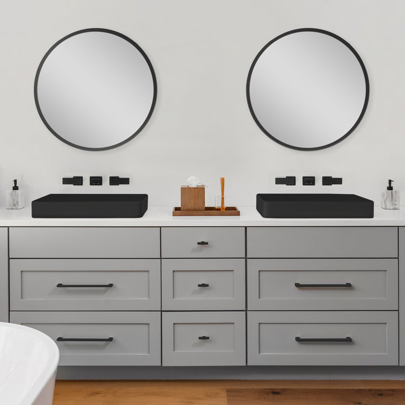 Wall Mounted Bathroom Faucet with Drain Assembly, Matte Black