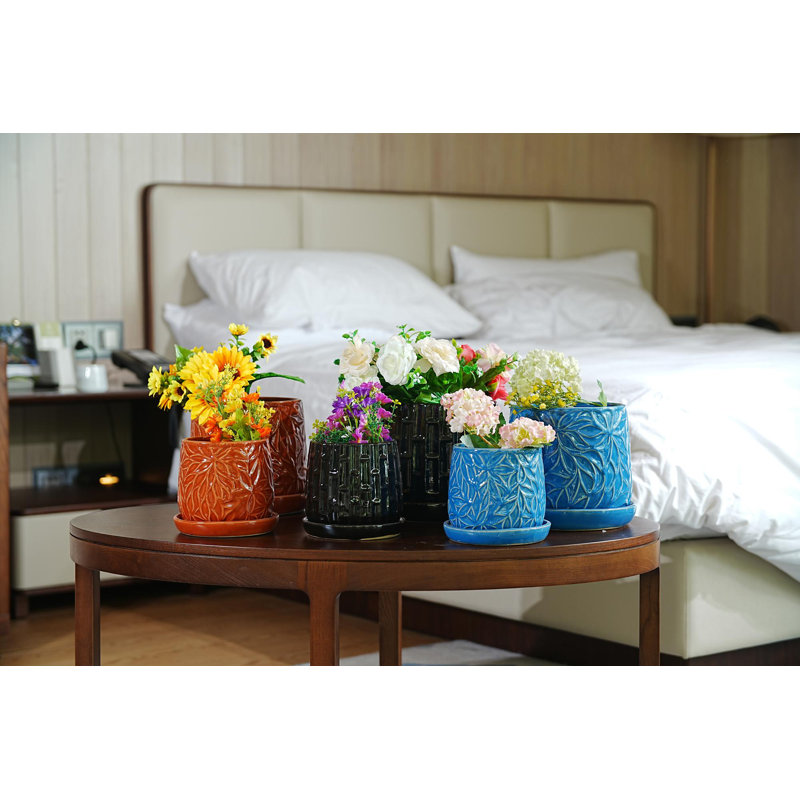 High-quality ceramic flower pots, Red