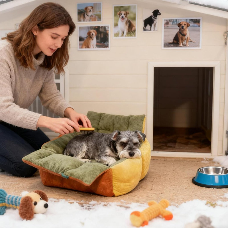 Siège d'auto pour chien doux