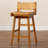 Benjee Bali & Pari Asgart Bohemian Seagrass And Mahogany Wood Bar Stool