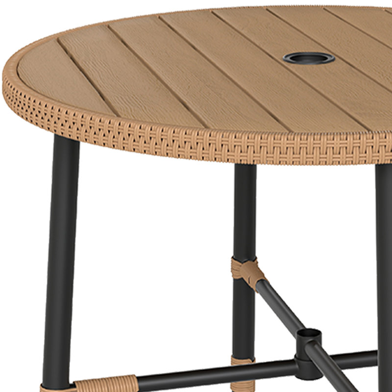 Feingold 4 - Person Patio Dining Set Round Table with Cushions Included