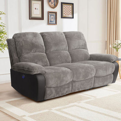 Amberlea 3 Seater Reclining Corduroy Sofa