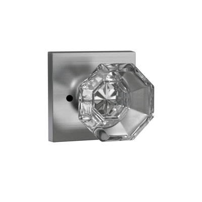 Bravura 925-7 Bancroft Privacy Knob on Square Contemporary Rose in Satin Nickel