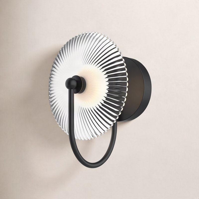 Hera LED Armed Sconce, Matte Black