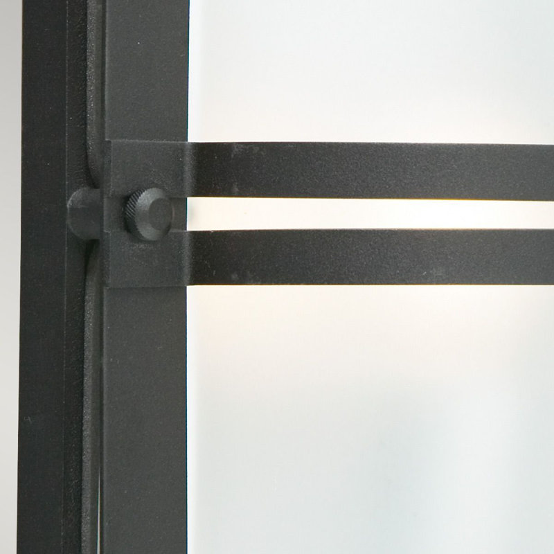 Warfield 1 Light Outdoor Flush Mount, Black