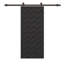 Panelled Manufactured Wood and Metal Barn Door with Installation Hardware Kit-85441863-85441864