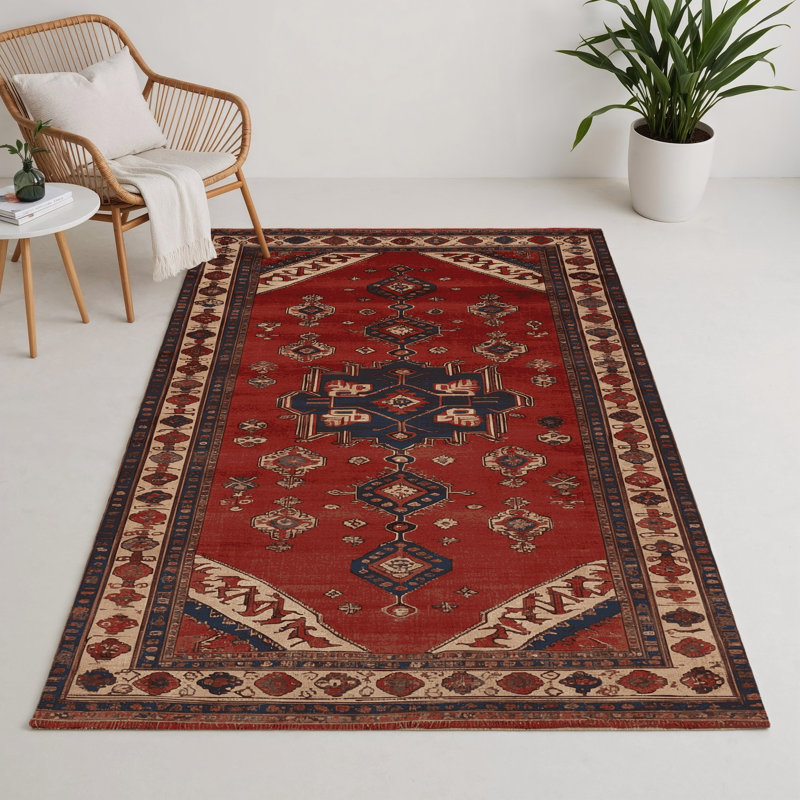 Tapis turc intérieur et extérieur brun, Rond 5 pi