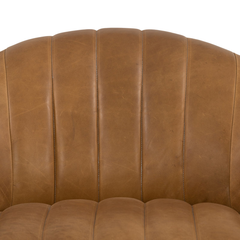 Audie Swivel Barrel Chair, Heirloom Sienna