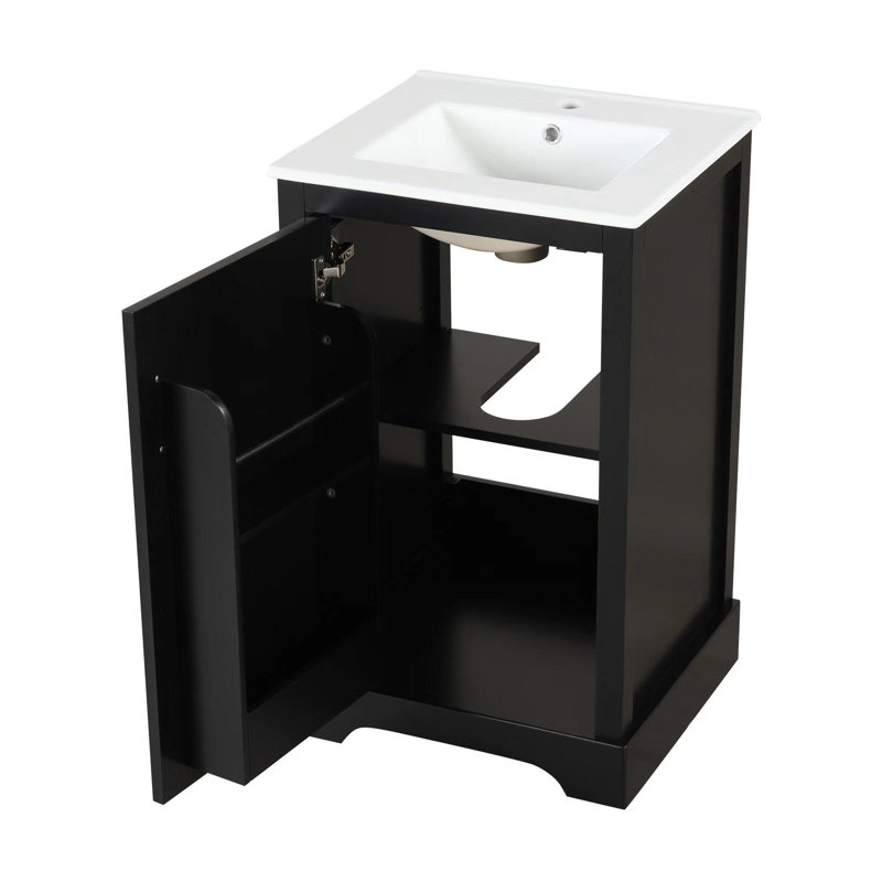 Armoires de salle de bain avec lavabo, Black
