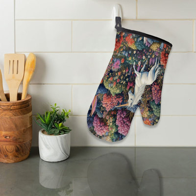 Floral Enchantment Oven Mitt Cotton Twill