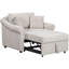 Fauteuil convertible en chenille avec dossier réglable, chaise longue 3 en 1 se transformant en lit, lit simple-799463041