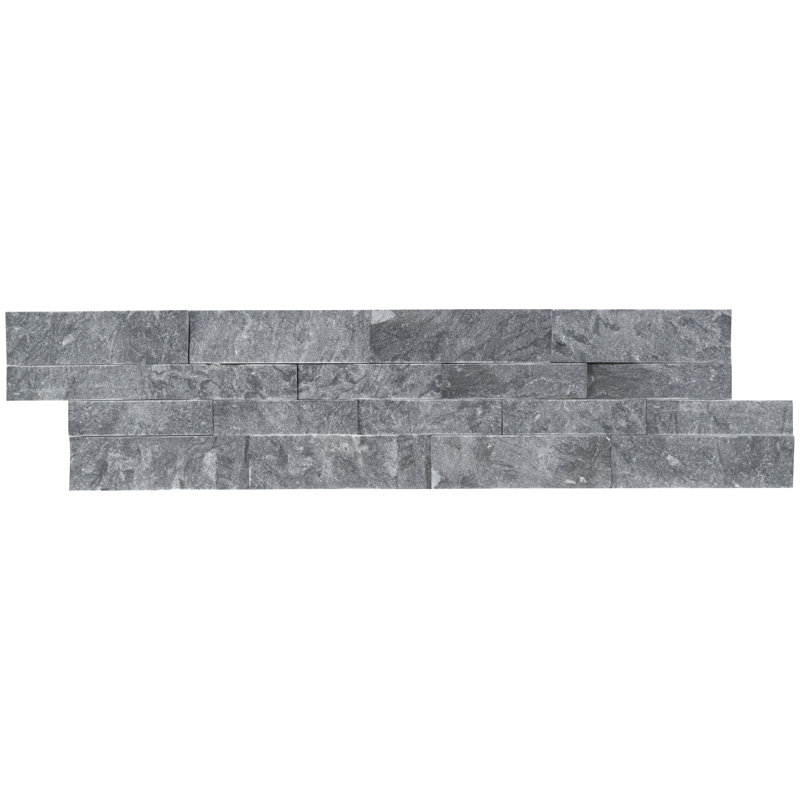 Stonecrest 6 in. x 24 in. Split Face Natural Stone Ledger Panel Wall Tile, Frosted Grey