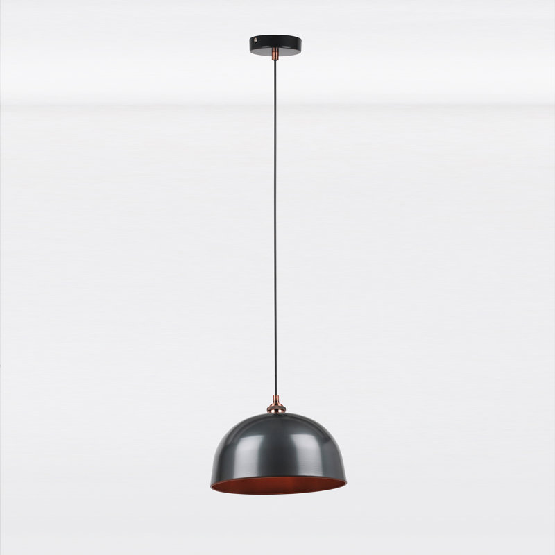 Wedemeyer 1 - Light Nickel Dome Pendant
