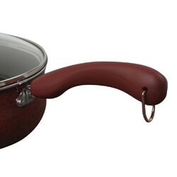 9" and 11" Porcelain Twin Skillets in Red
