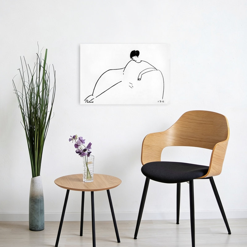 Anna Akhmatova Russian Poet, 1911 Contemporary Portrait Wall Art Print by Amedeo Modigliani - Wrapped Canvas Print
