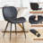 Modern Dining Chair with Faux Leather Upholstery and Metal Legs-401015997