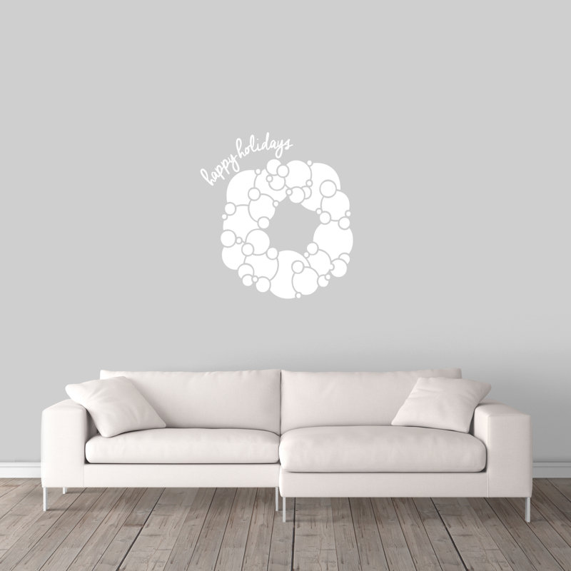Adhésif décoratif joyeuses fêtes Maurin, Blanc