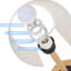 Lampe de table brune 15,4 po Jazmone