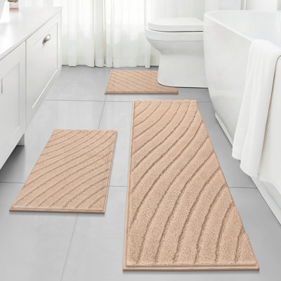 Tapis de salle de bain super absorbant et antidérapant (ensemble de 3)