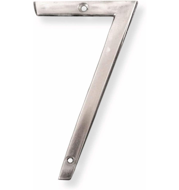 Numéro de maison en métal flottant, 6", Aluminum, 7