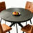 45.3"  Round Dining Table Set For 4, Extendable Wood Table With Faux Leather Chairs, Modern Kitchen Dining Room Set-1725856922