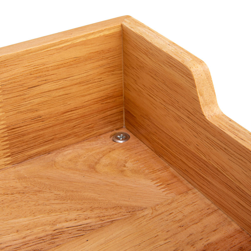 Rangement coulissant en bois rustique et acier, L 11,5 po
