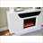 Electric Fireplace 66” Modern Ivory | Freestanding | Solid Wood+MDF