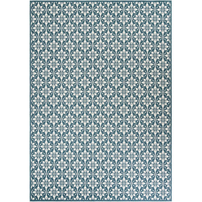 Tapis d'extérieur noir / bleu Aucun