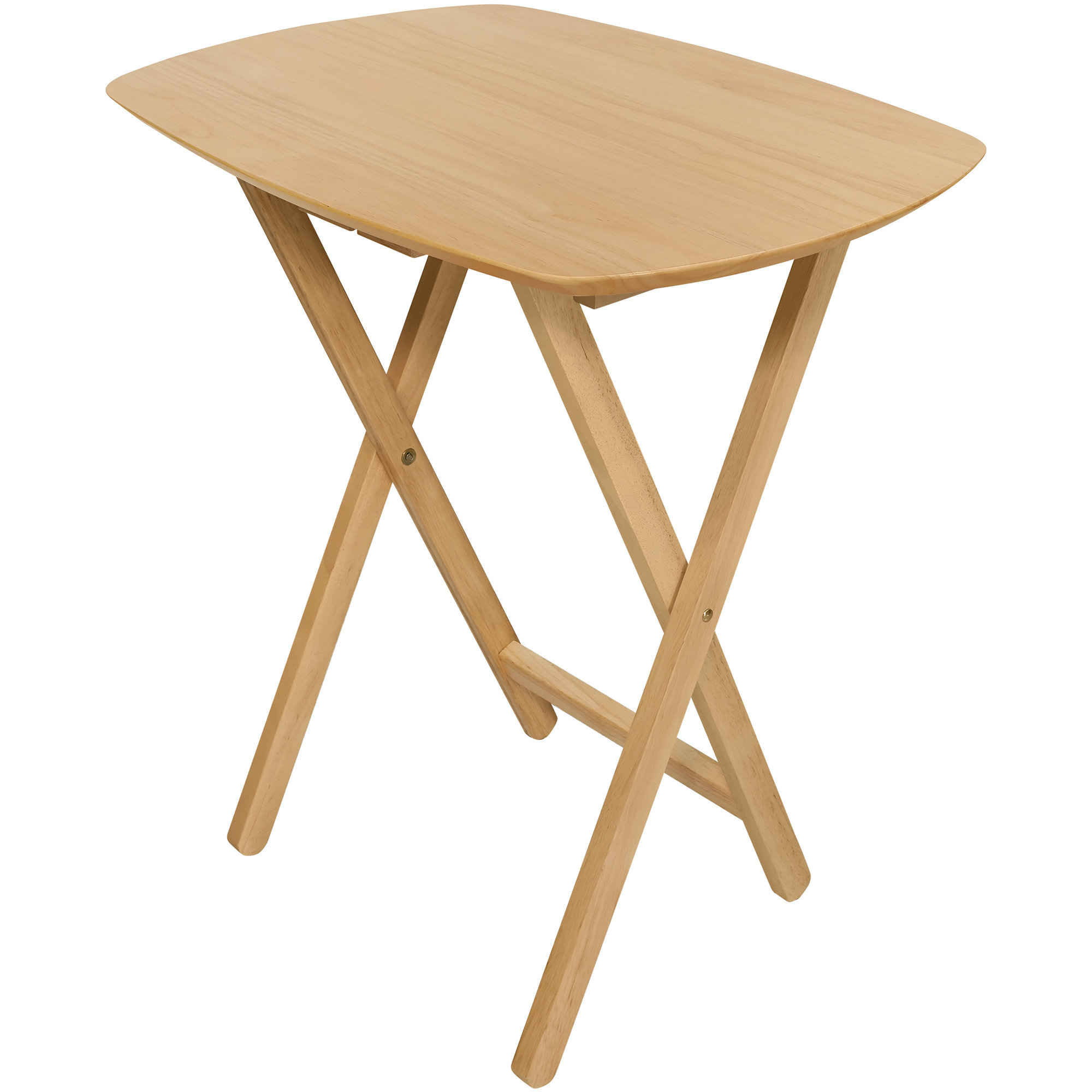 Red Barrel Studio® Milton 2 Piece Oversized Solid Wood Folding TV Tray Table Set & Reviews | Wayfair