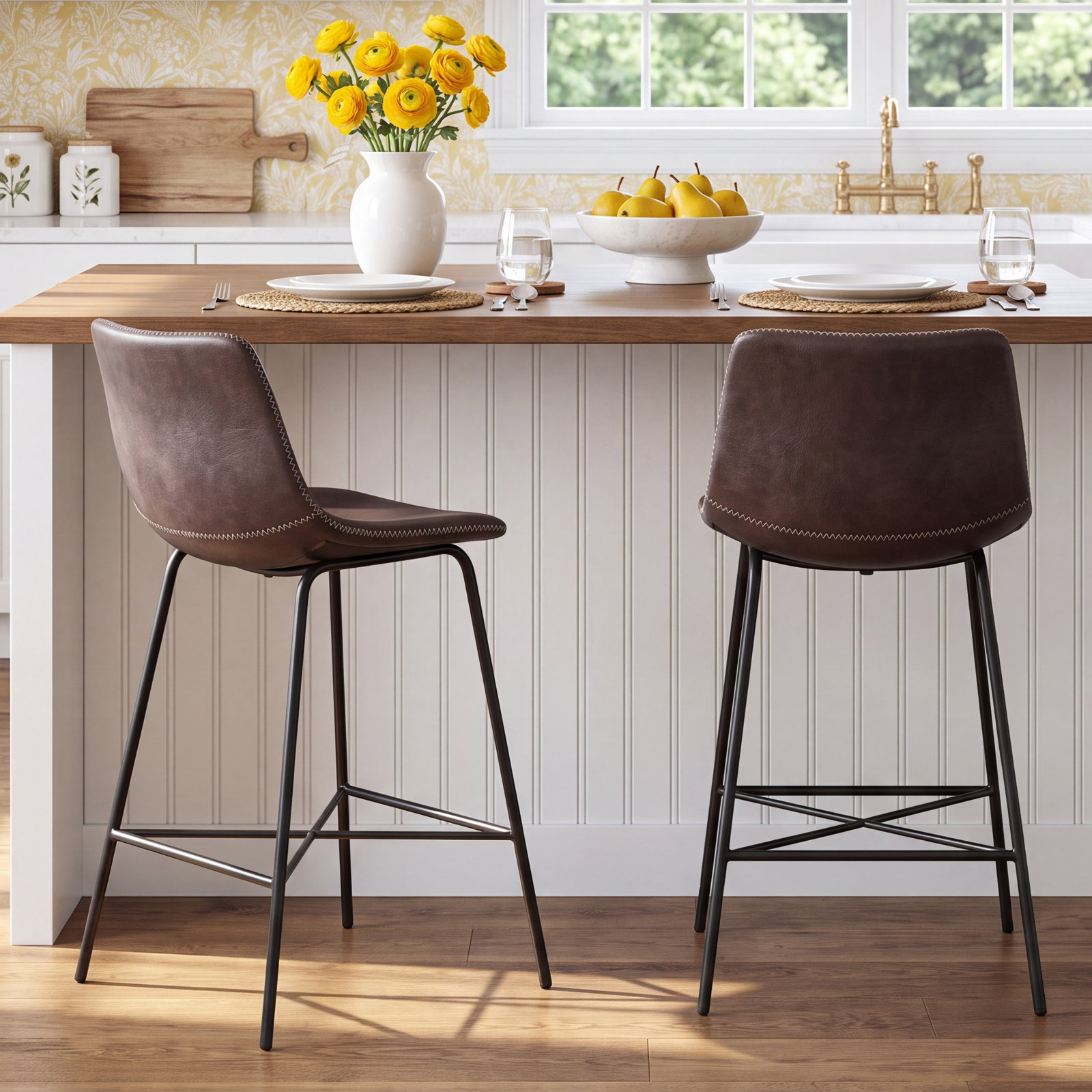 Brinley 24" Bar Stool, Brown