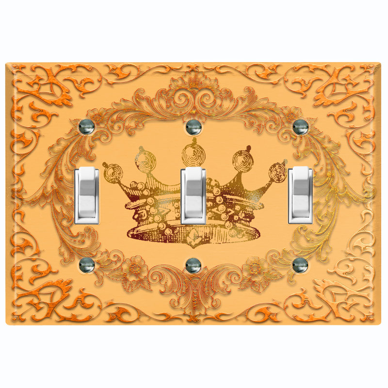 Patterned 3 - Gang Toggle Light Switch Standard Wall Plate