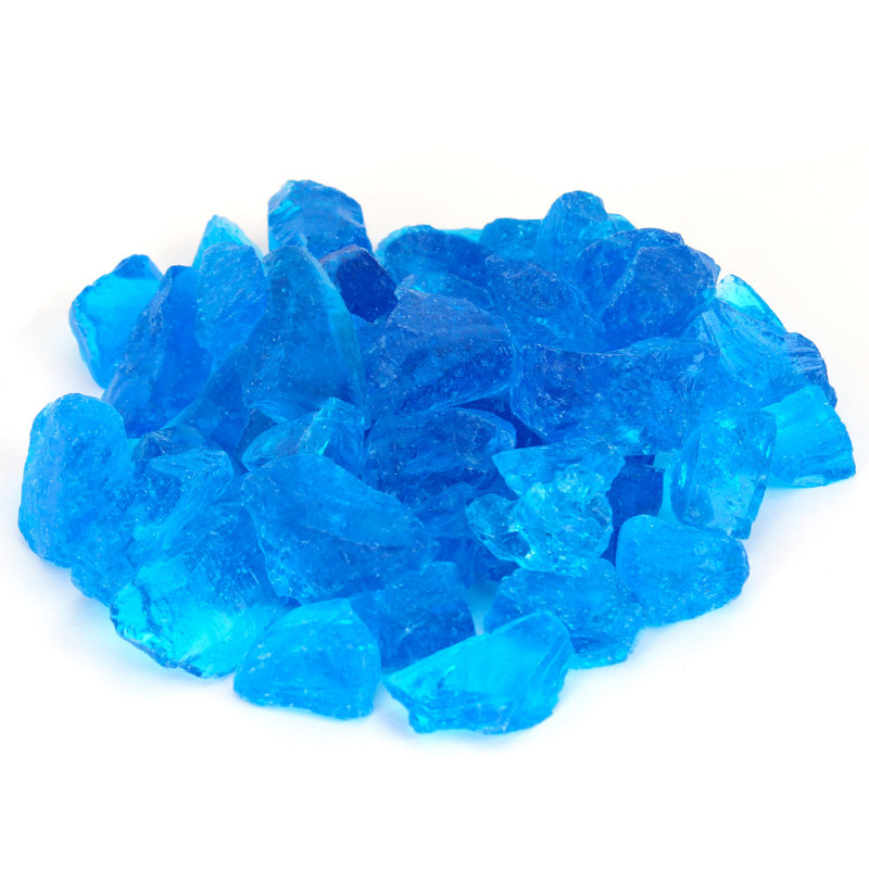 Verre de foyer d'extérieur, 20 lb, Bleu de cobalt