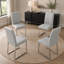 Ensemble de 4 chaises robustes avec coussins épais de 2,1 pouces, structure en fer, idéal pour la maison ou le bureau, couleurs classiques, valeur-133340726-133340727
